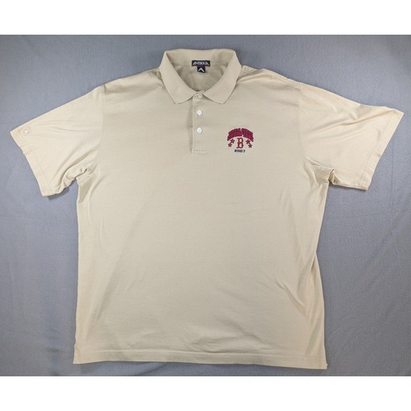 Antigua Other - Antigua Mens Boston Red Sox‎ 2007 World Series Champions Polo Shirt XL Tan
